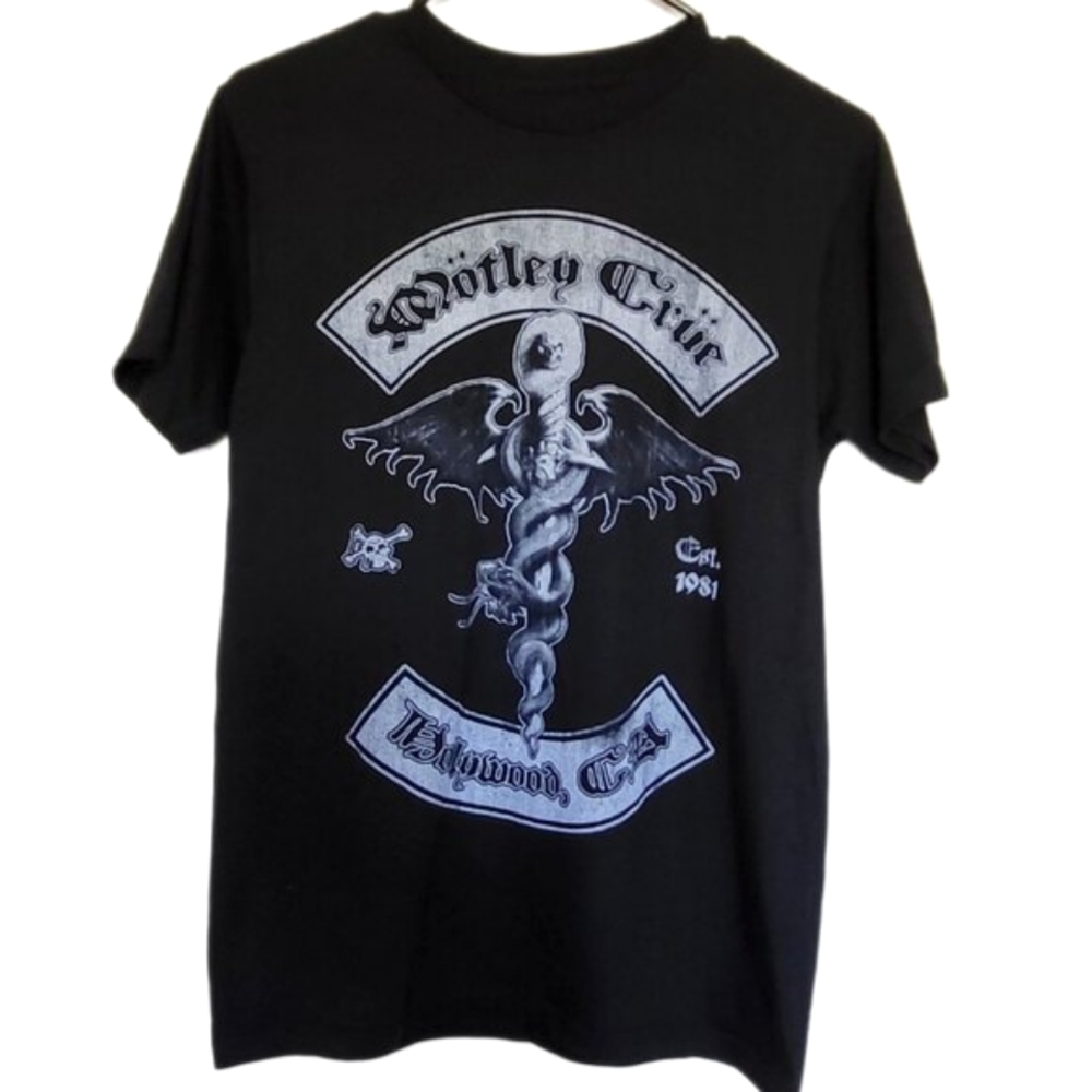 *NEW* MOTLEY CRUE Dr. Feelgood Hollywood, CA Black T-Shirt Size Small